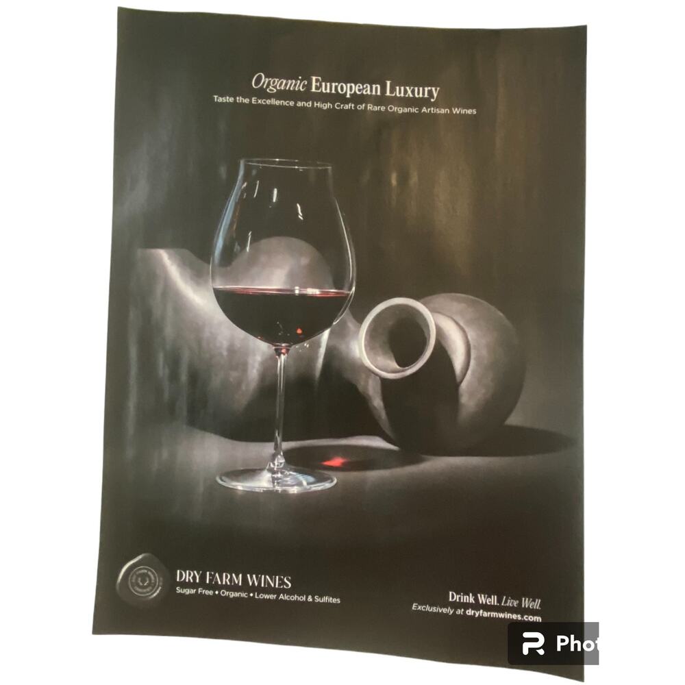Dry Farm Wines Print Ad Campaign Spring 2024 8x10 Ready To Frame Original
